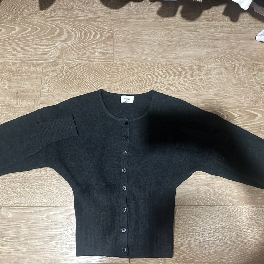 Wilfred Charcoal Knit Cardigan